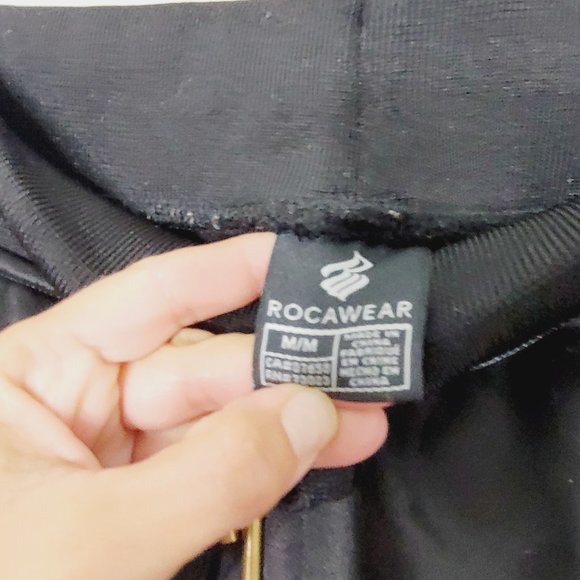 Rocawear Black Red Men's Pants Joggers Y2K Satiny Tie String Pocket Unisex Pants - Picture 11 of 16